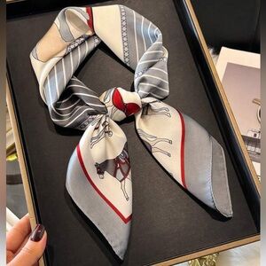 Horse print Gray Scarf N1356